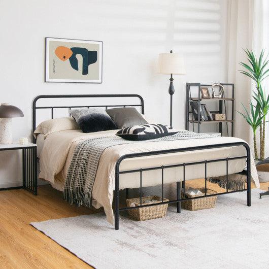 Heavy Duty Metal Platform Bed Frame with Headboard-Full Size