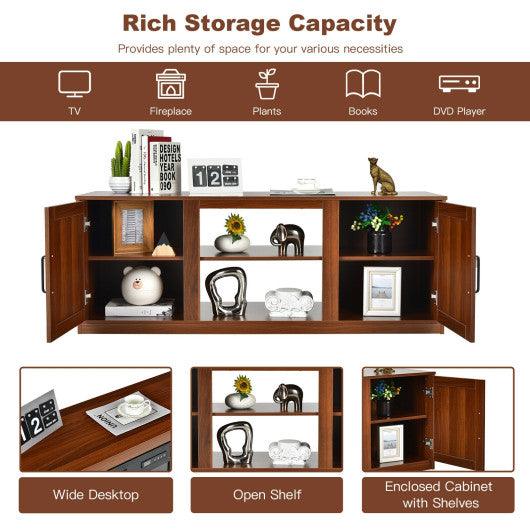 58 Inch TV Stand with 1500W Faux Fireplace for TVs up to 65 Inch-Vintage