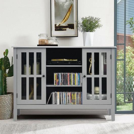 Wooden TV Stand Console Cabinet for 50 Inch TV-Gray