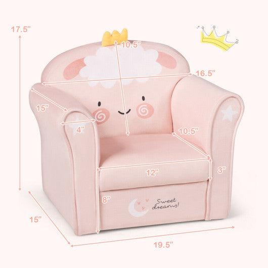 Kids Lamb Sofa Children Armrest Couch