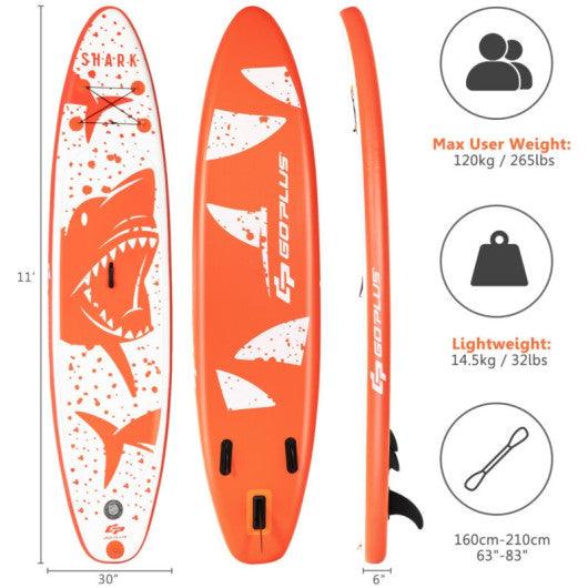 Inflatable Stand Up Paddle Board with Backpack Aluminum Paddle Pump-L