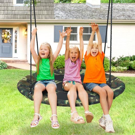 40 Inch Flying Saucer Tree Swing Outdoor Play Set with Adjustable Ropes Gift for Kids