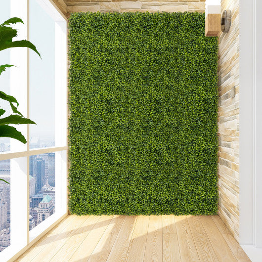 12-Pieces 20 Inch x 20 Inch Artificial Hedge Boxwood Panels