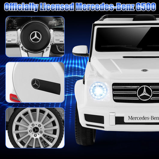 12V Battery Powered Mercedes-Benz G500 Kids Ride-on Car-White