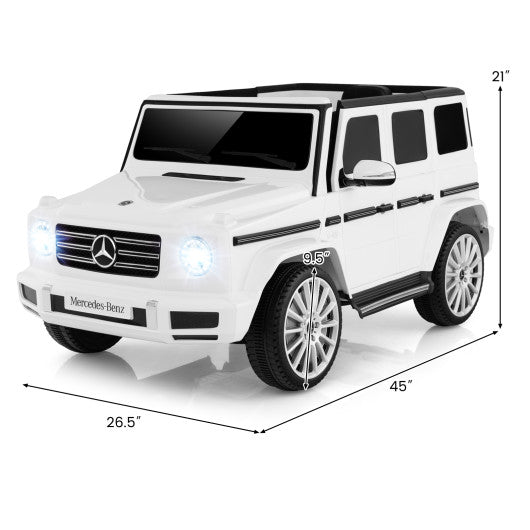 12V Battery Powered Mercedes-Benz G500 Kids Ride-on Car-White