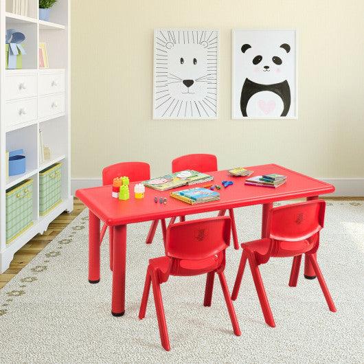 4-pack Kids Plastic Stackable Classroom Chairs-Red