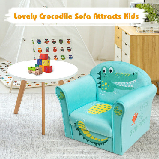 Kids Crocodile Armrest Upholstered Couch