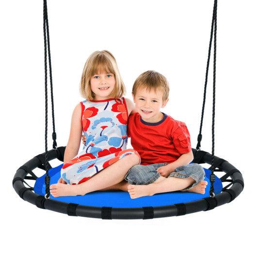 40 Inch Flying Saucer Round Swing Kids Play Set-Blue