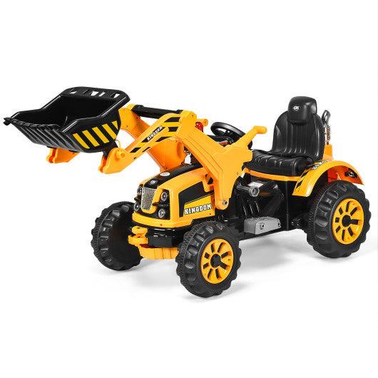 12 V Battery Powered Kids Ride on Dumper Truck-Yellow.