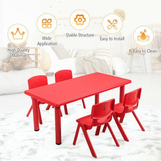 4-pack Kids Plastic Stackable Classroom Chairs-Red