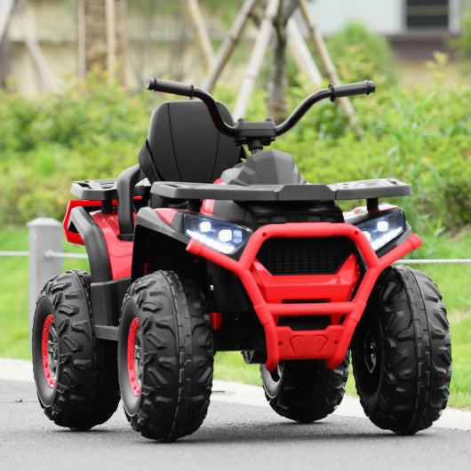 12 V Kids Electric 4-Wheeler ATV Quad with MP3 and LED Lights-Red