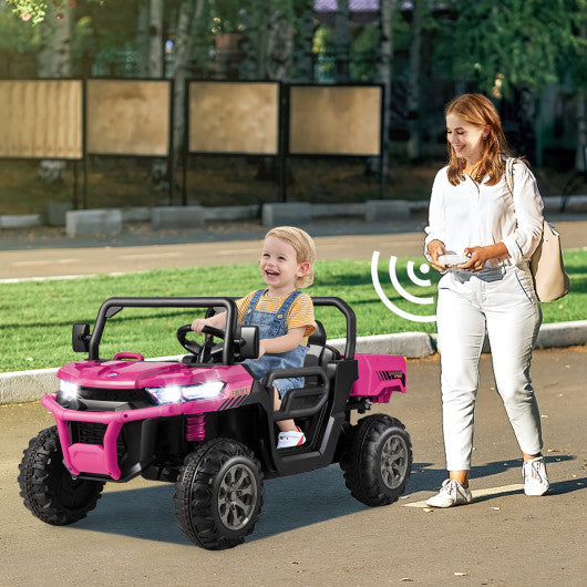 24V Ride on Dump Truck with Remote Control-Pink