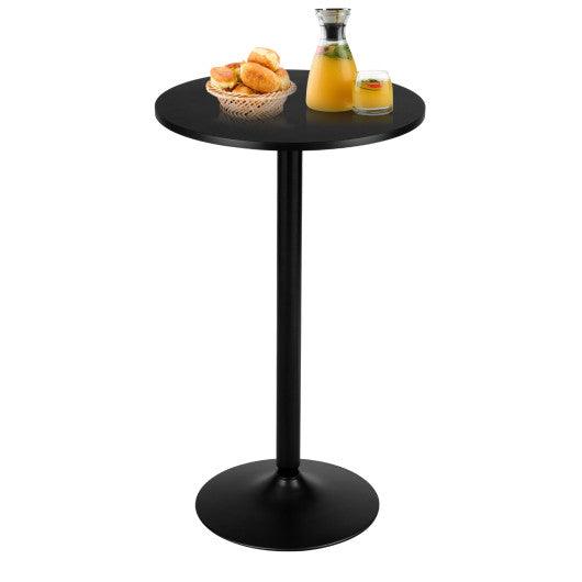 24 Inch Modern Style Round Cocktail Table with Metal Base and MDF Top