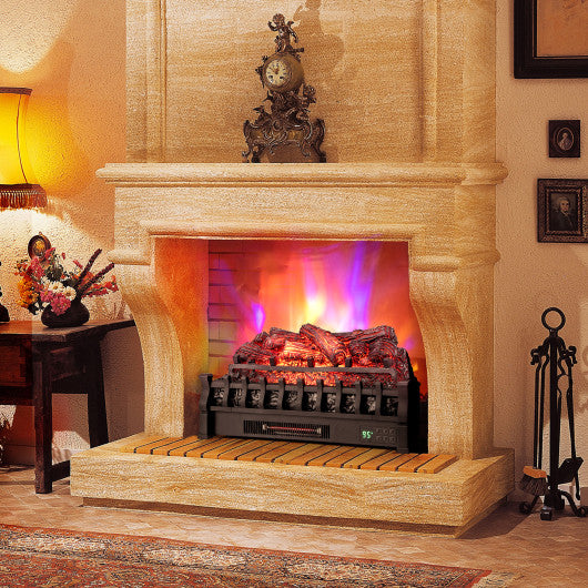 26 Inches Infrared Quartz Electric Fireplace with Realistic Pinewood Ember Bed