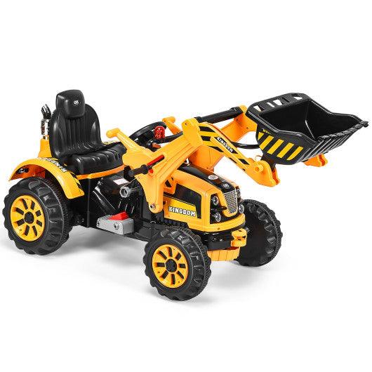 12 V Battery Powered Kids Ride on Dumper Truck-Yellow.