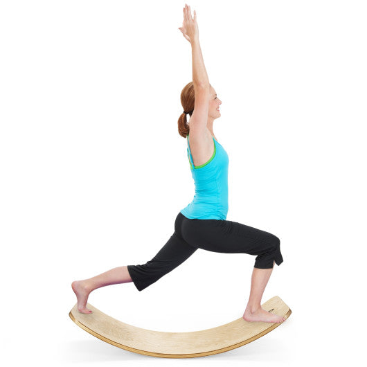 15.5 Inch Wobble Board for Kids and Adults-Natural