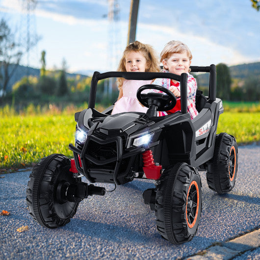 2-Seater Kids Ride on UTV with 2.4G Remote Control for over 3 Years Old Children-Black