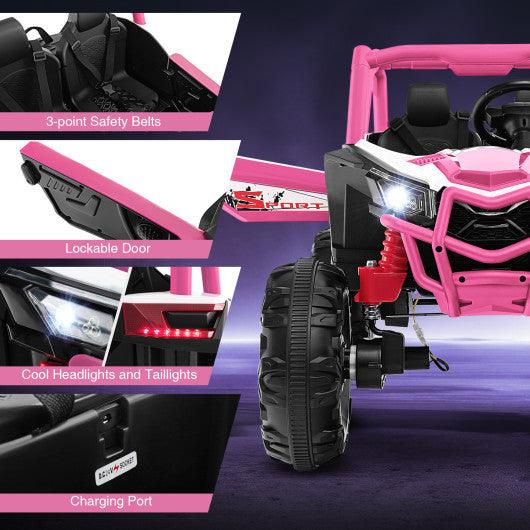 2-Seater Kids Ride on UTV with 2.4G Remote Control for over 3 Years Old Children-Pink