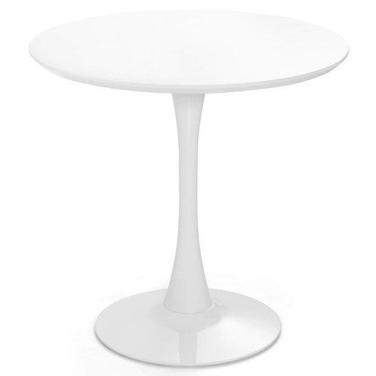 32 Inch Modern Tulip Round Dining Table with MDF Top-White