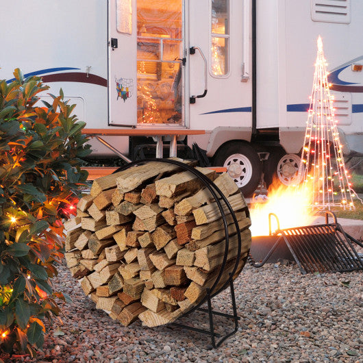 40-inch Tubular Steel Firewood Storage Rack