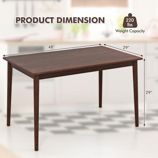 48 Inches Wooden Dining Table for 4 People-Brown