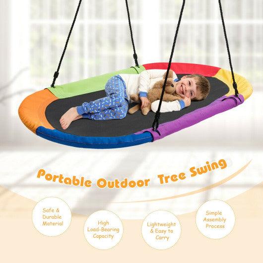 60 Inch Saucer Surf Outdoor Adjustable Swing Set-Colorful