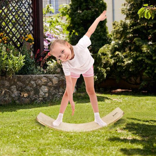 15.5 Inch Wobble Board for Kids and Adults-Natural