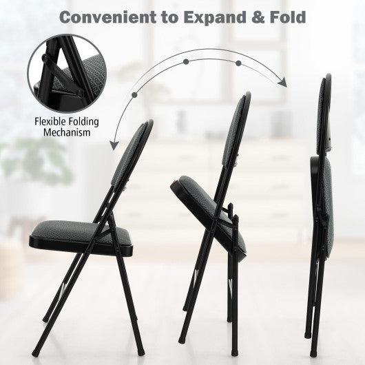 2/4 Pieces Padded Folding Dining Chairs with Backrest-Set of 4