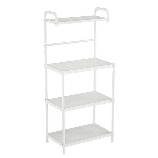 4-Tier Kitchen Storage Baker Microwave Oven Rack Shelves-White