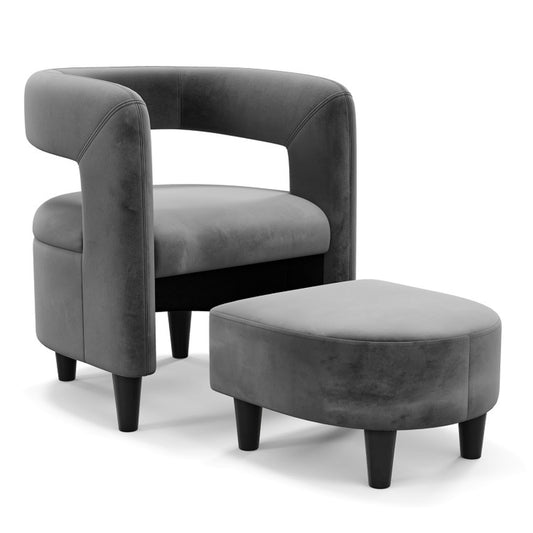 Comfy Accent Armchair with Footrest