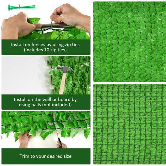 4 Pieces 118 x 39 Inch Artificial Ivy Privacy Fence for Fence and Vine Decor