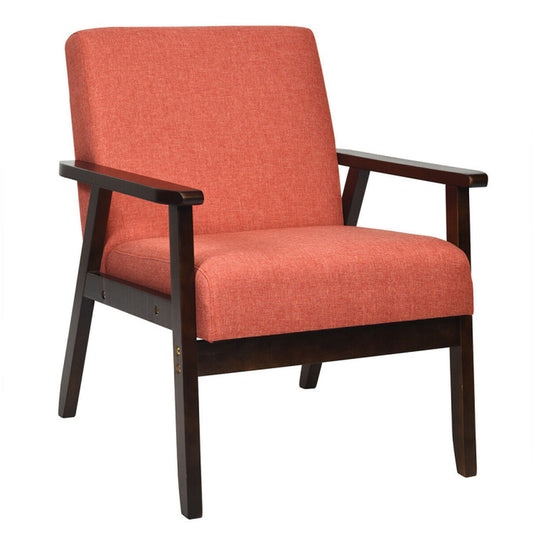 Mid-Century Retro Fabric Accent Armchair for Living Room