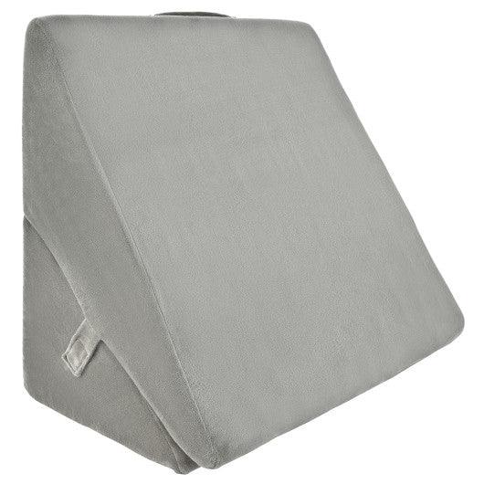 Adjustable Memory Foam Reading Sleep Back Support Pillow-Gray