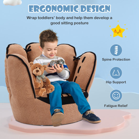 Household Five Fingers Baseball Glove Shaped Kids Leisure Upholstered Sofa