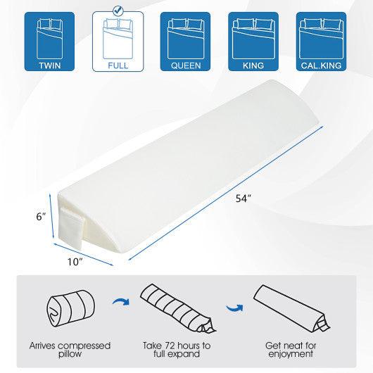 Full Size/Queen Size Bed Wedge Pillow Gap Filler with Side Pocket Bed-Full Size