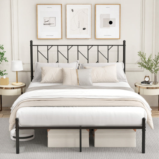 Twin/Full/Queen Size Platform Bed Frame with Sturdy Metal Slat Support-Full Size