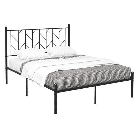 Twin/Full/Queen Size Platform Bed Frame with Sturdy Metal Slat Support-Queen Size