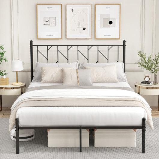 Twin/Full/Queen Size Platform Bed Frame with Sturdy Metal Slat Support-Queen Size