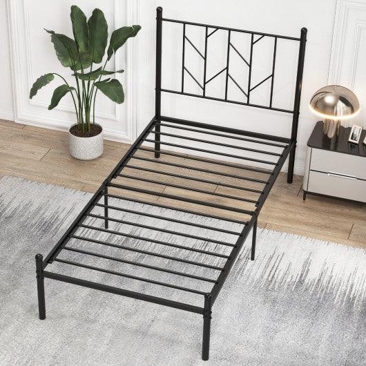 Twin/Full/Queen Size Platform Bed Frame with Sturdy Metal Slat Support-Twin Size