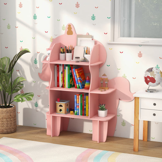 Kids Bookcase Toy Storage Organizer with Open Storage Shelves-Unicorn