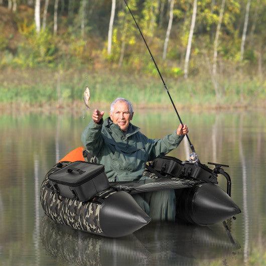 Portable Fishing Boat with 3 Detachable Storage Boxes-Camouflage