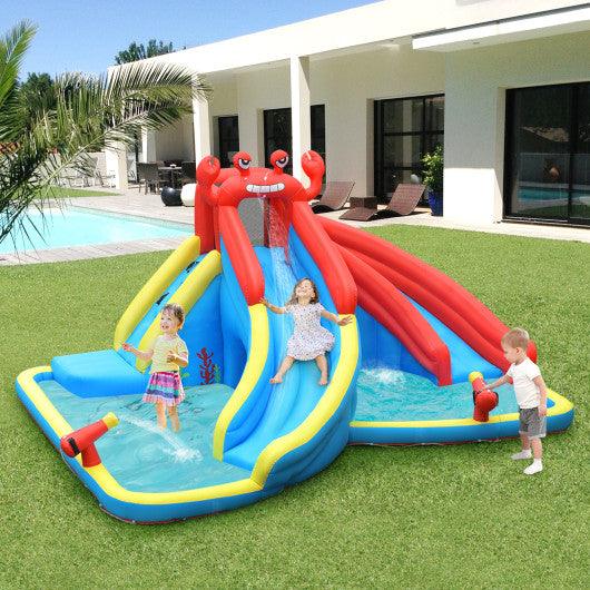 Inflatable Water Slide Bounce House with Water Cannon with 680W Blower