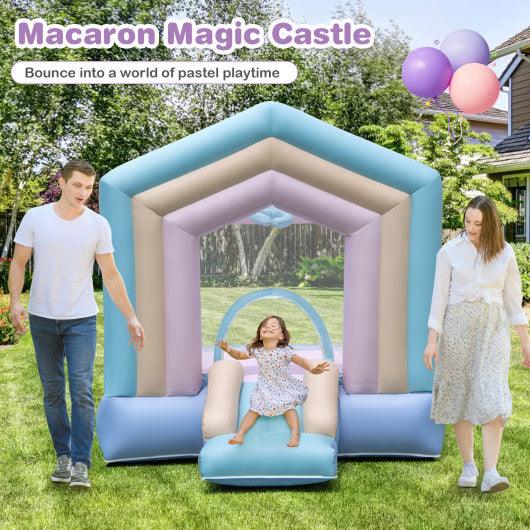 Kids Bounce House with Slide and Basketball Rim Bouncy Castle for Party with 480W Blower