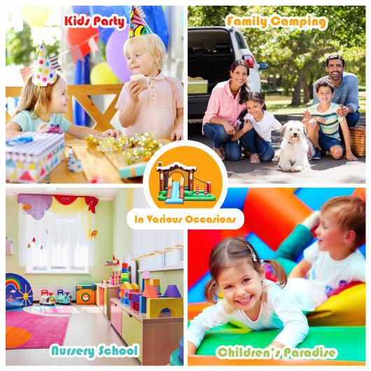 Kids Inflatable Bounce House Jumping Castle Slide Climber Bouncer with 550W Blower