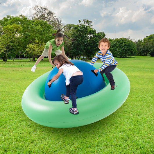 7.5 Foot Giant Inflatable Dome Rocker Bouncer with 6 Built-in Handles for Kids-Green