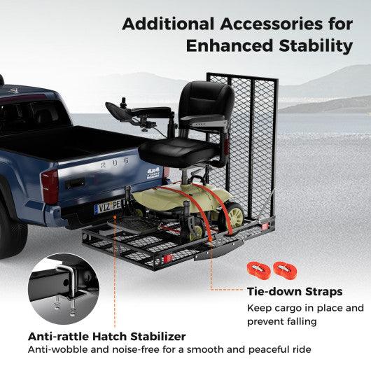 Strong Electric Wheelchair Hitch Carrier Mobility Ramp