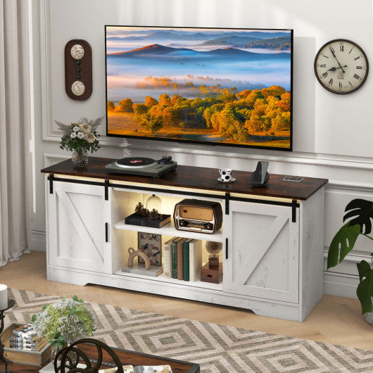 TV Stand for 65 Inch TVs Media Console Table for Living Room-White