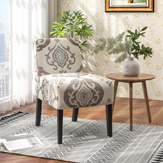 Upholstered Living Room Chair with Rubber Wood Legs-Light Gray