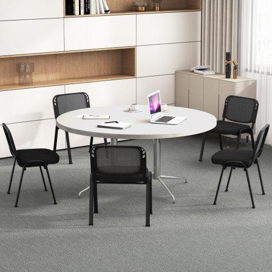 Set of 5 Stackable Conference Chairs with Mesh Back