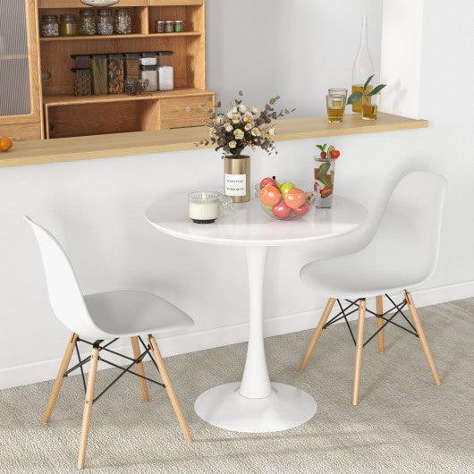 32 Inch Modern Tulip Round Dining Table with MDF Top-White